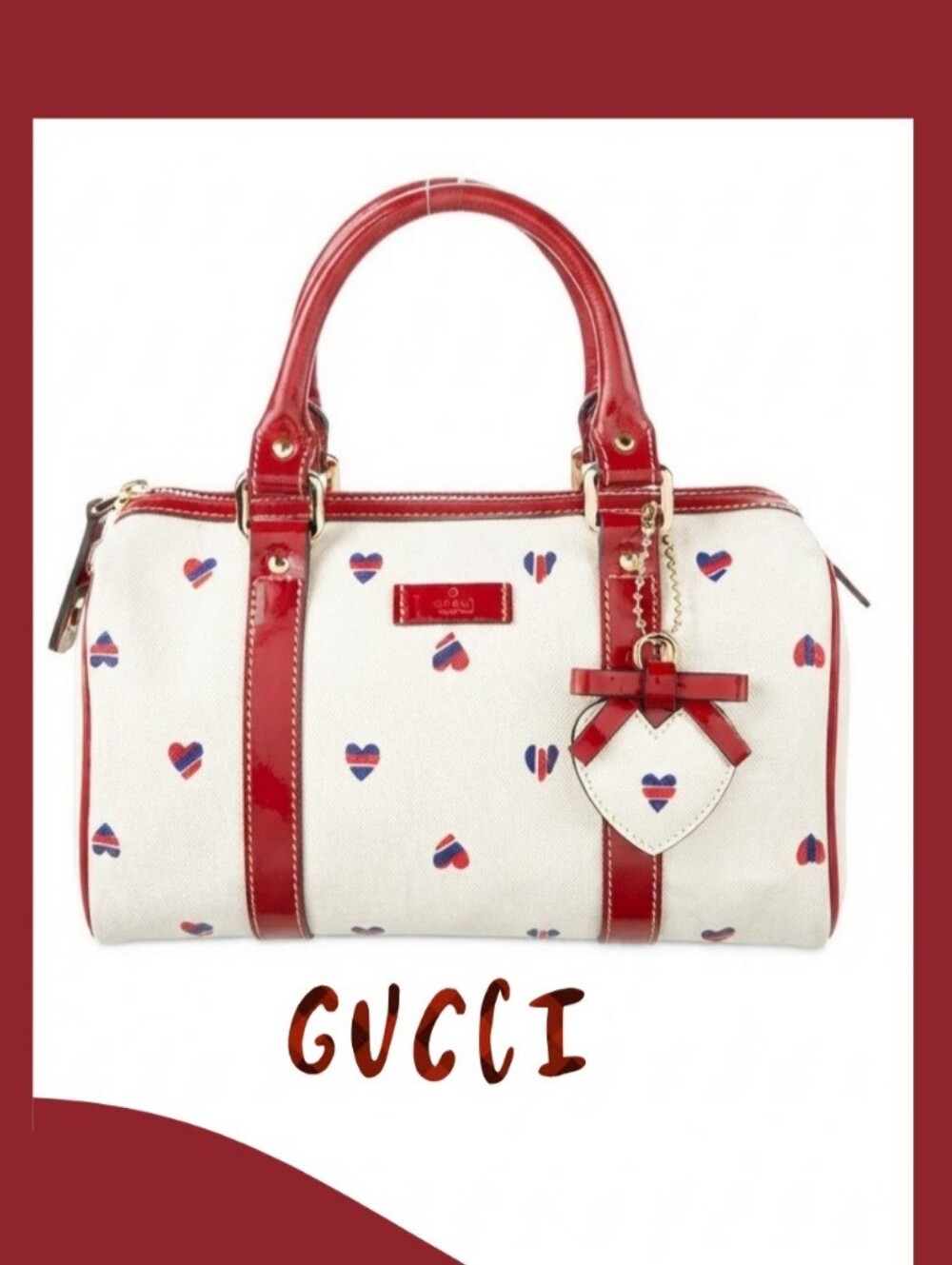 ❤️Gucci Hearts GG Mini Joy Boston Bag❤️